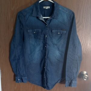 [29] Calvin Klein Jeans Denim Button Up Long Sleeve Shirt Size M